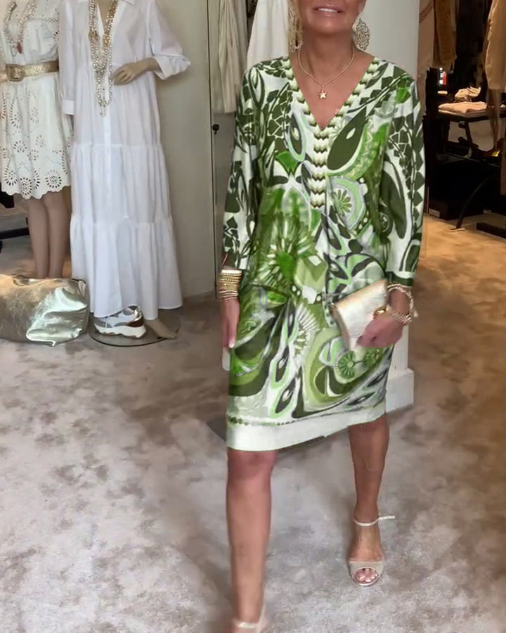 Fia | Vibrant Patterned Dress with Bright Design