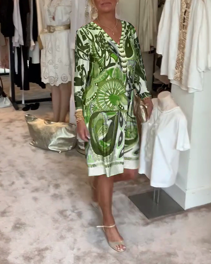 Fia | Vibrant Patterned Dress with Bright Design