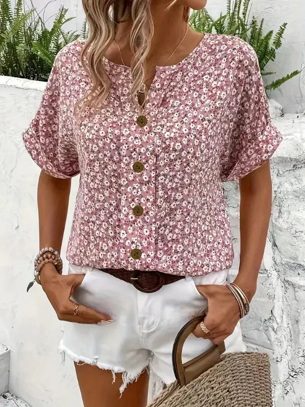Altaira | Floral Button-Up Blouse