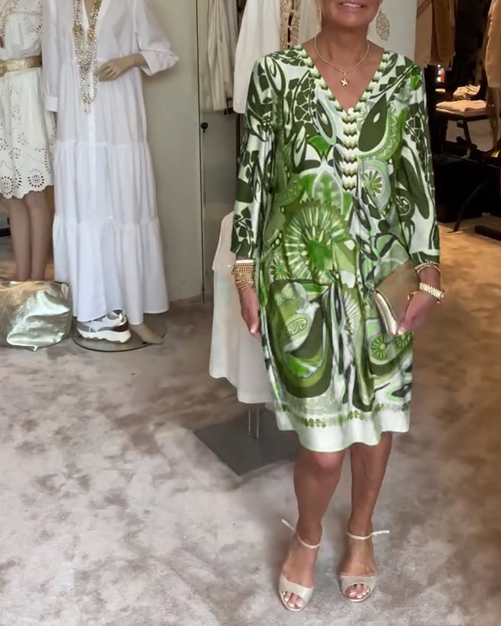 Fia | Vibrant Patterned Dress with Bright Design