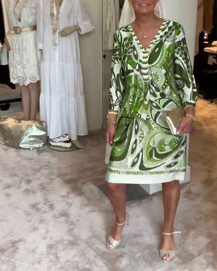 Fia | Vibrant Patterned Dress with Bright Design