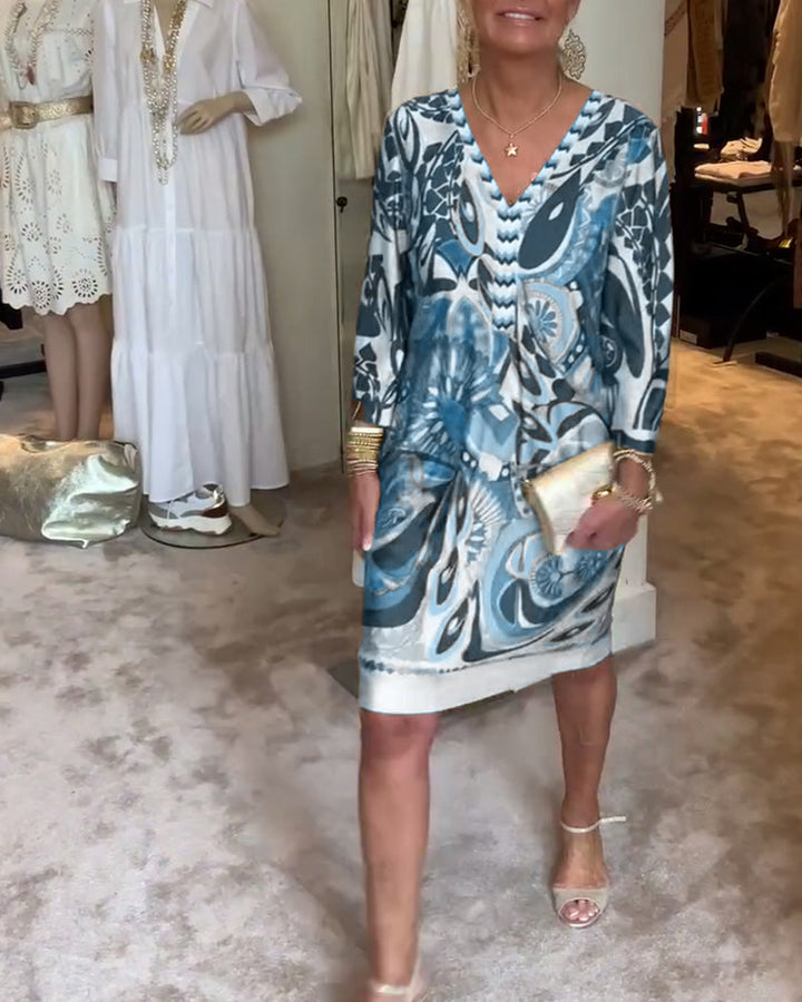 Fia | Vibrant Patterned Dress with Bright Design