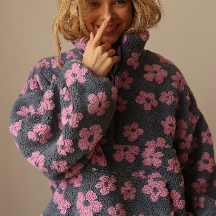 Olivia | Trendy Oversized Floral Sweater