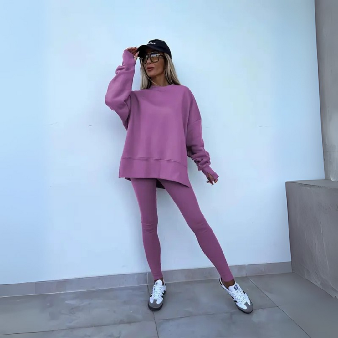 Greta | Casual Long Sleeve Sweatshirt and Pants Set