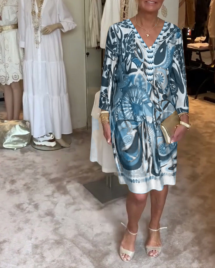 Fia | Vibrant Patterned Dress with Bright Design