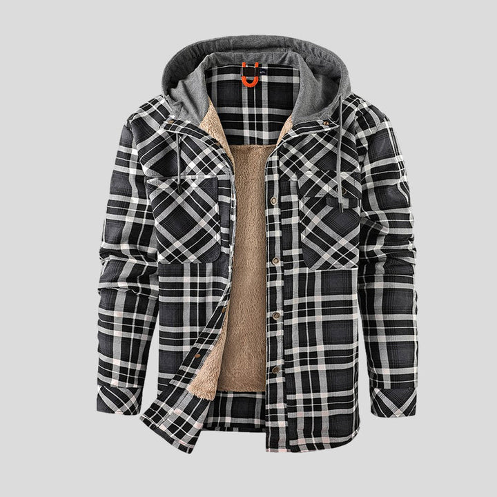 Michael | Checked sherpa jacket