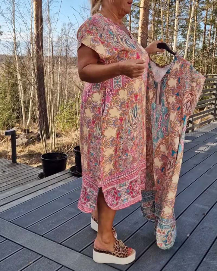 Orla | Ailina – Printed V-neck Dress