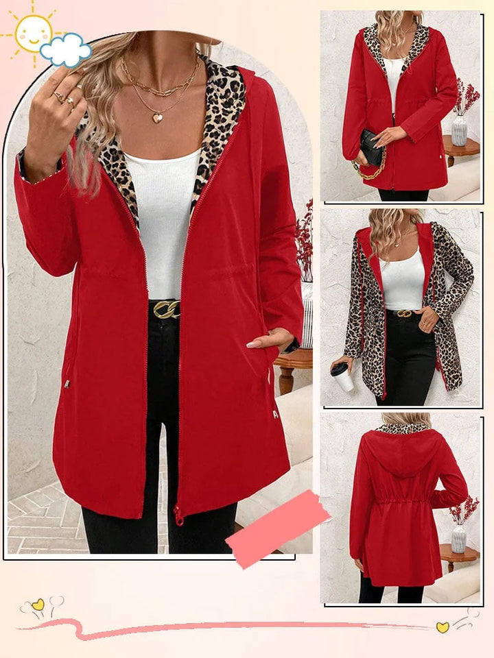 Saoirse | Reversible Hoodie with Leopard Print