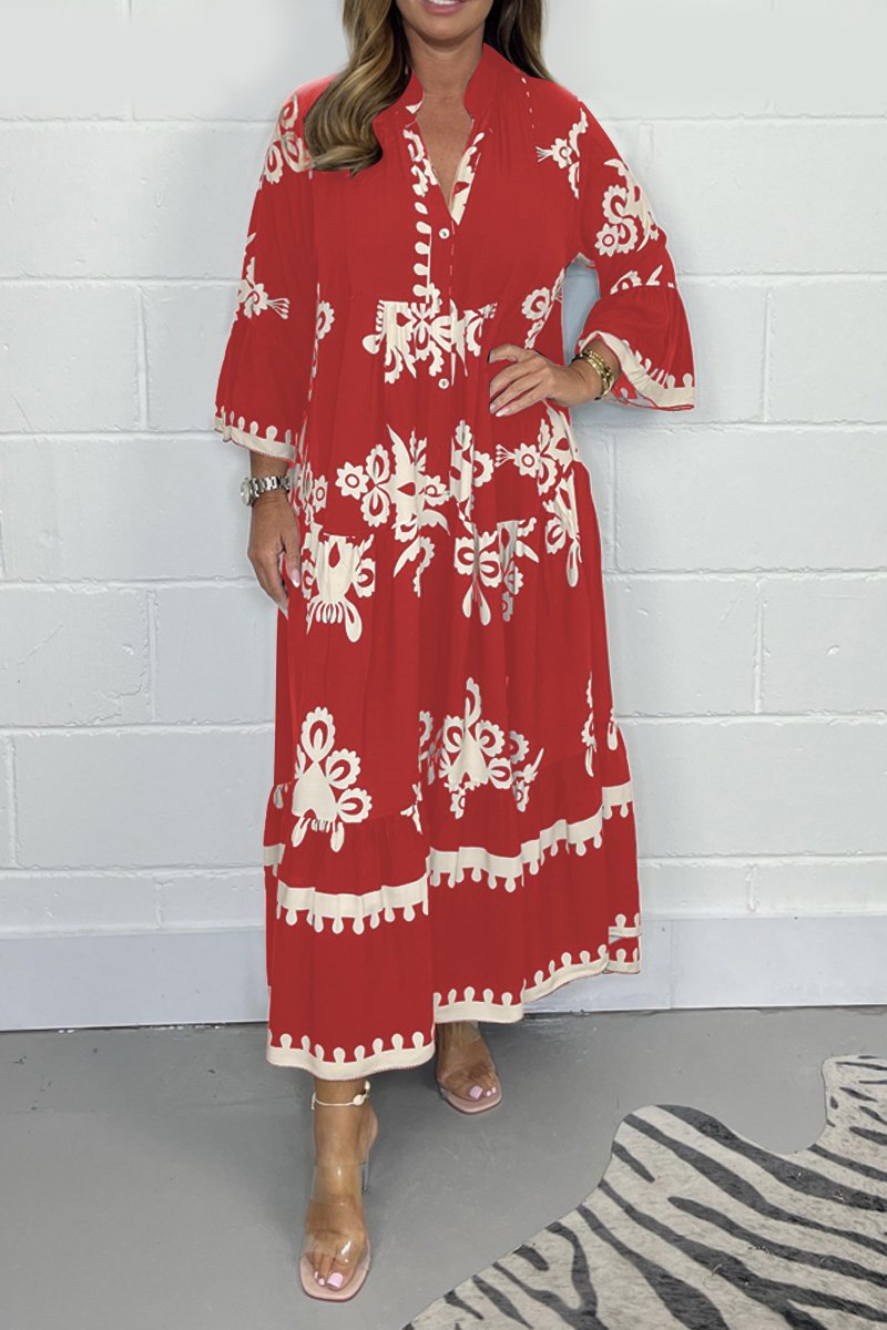 Aisling | Long Printed Maxi Dress