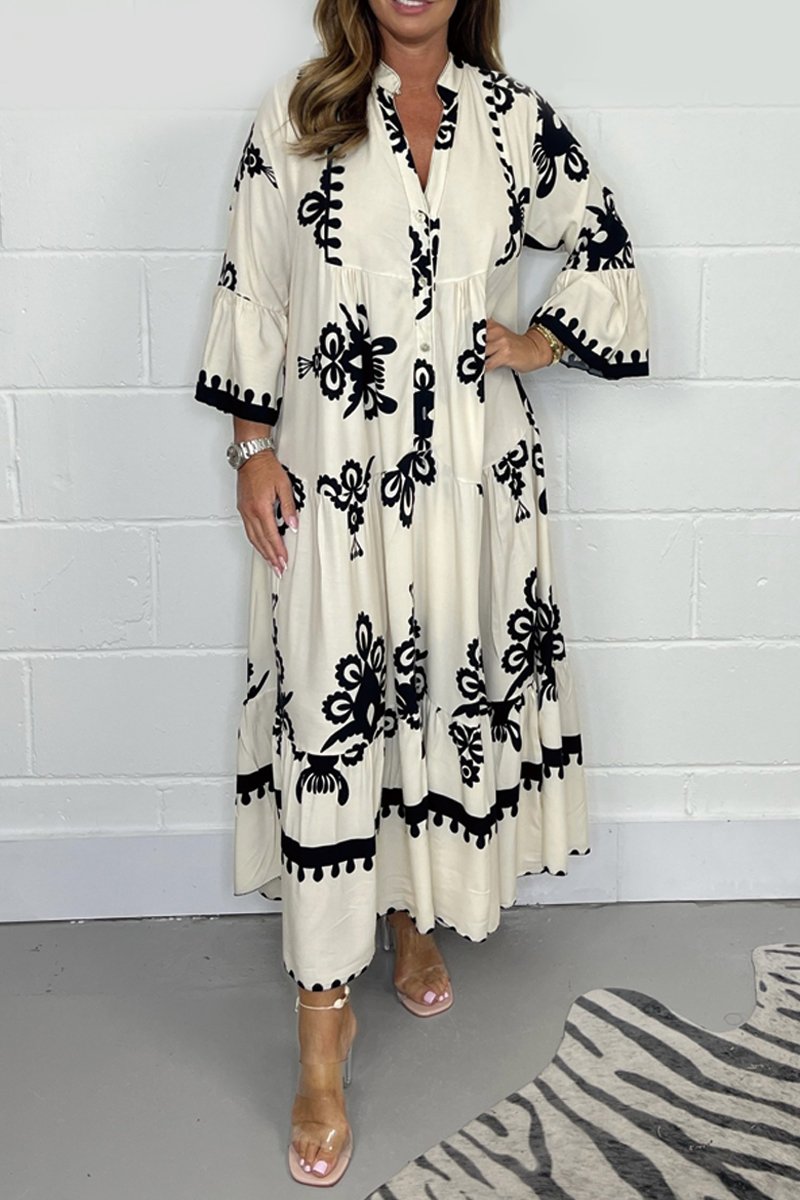 Aisling | Long Printed Maxi Dress